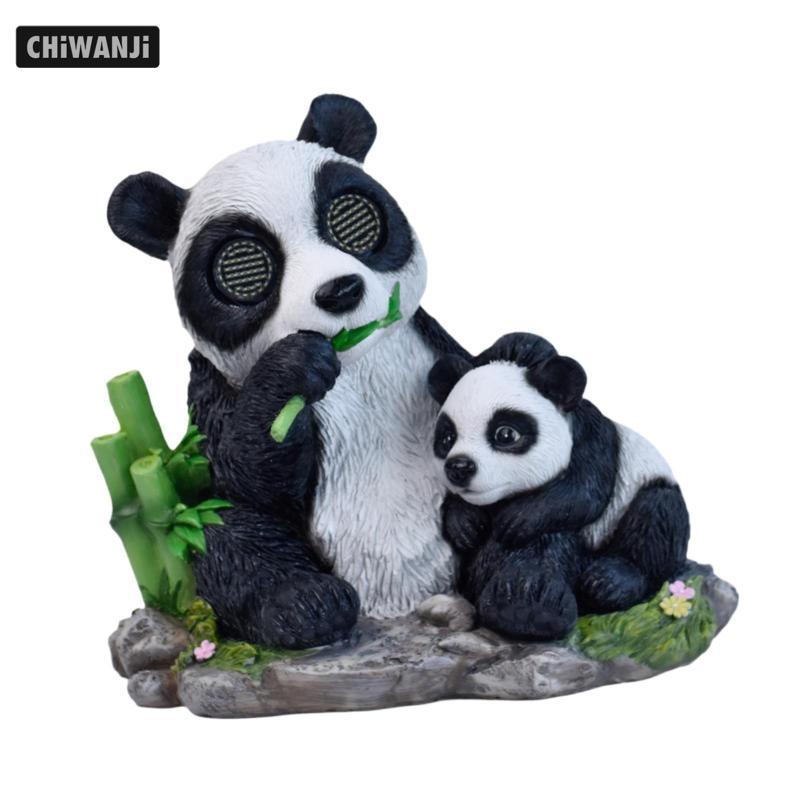 CHiWANji Garden Panda Năng Lượng Mặt Trời Tượng Quà Tặng Hình Động Vật Cho Sân Bãi Cỏ
