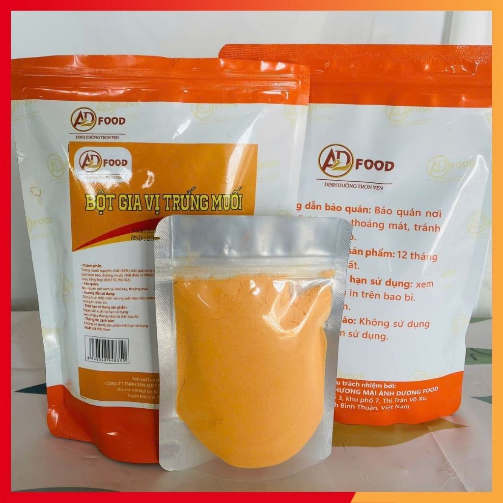 Bột trứng muối AD FOOD TÚI TÁCH LẺ 50G siêu tiện lợi, dùng làm gia vị chế biến món ăn - LUKEN SHOP