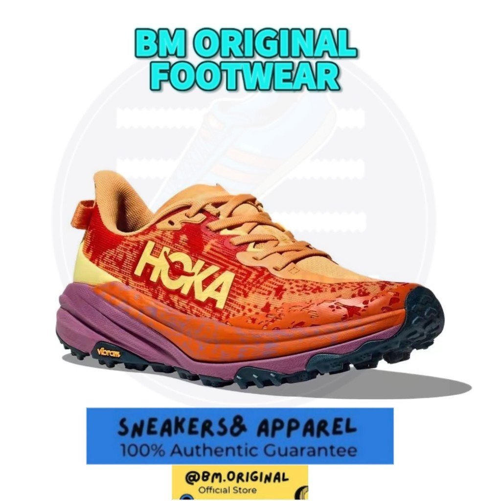 [BM SHOP] Giày chạy bộ Hoka Speedgoat 6 Trail - Sherbet / Beet Root