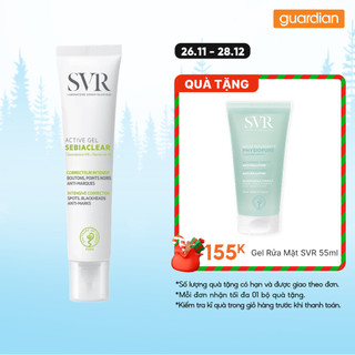  Gel Dưỡng Ẩm Hỗ Trợ Giảm Mụn Mờ Thâm Dành Cho Da Dầu Mụn SVR Sebiaclear Active Gel 40ml 