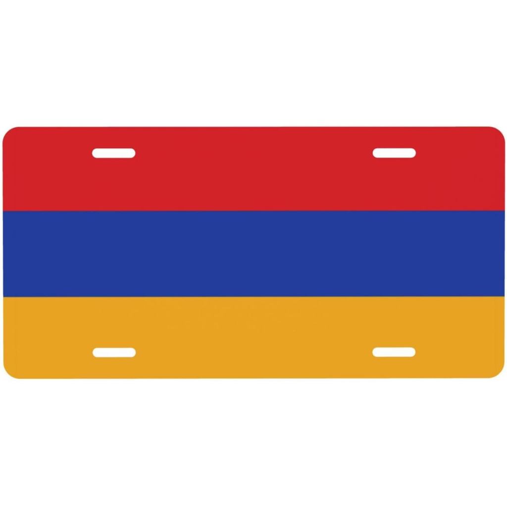 Cờ Armenia Armenia Cá Tính Biển Số Nhôm Phía Trước Thích Hợp Cho Chơi Ngoài Trời 6 X 12 in