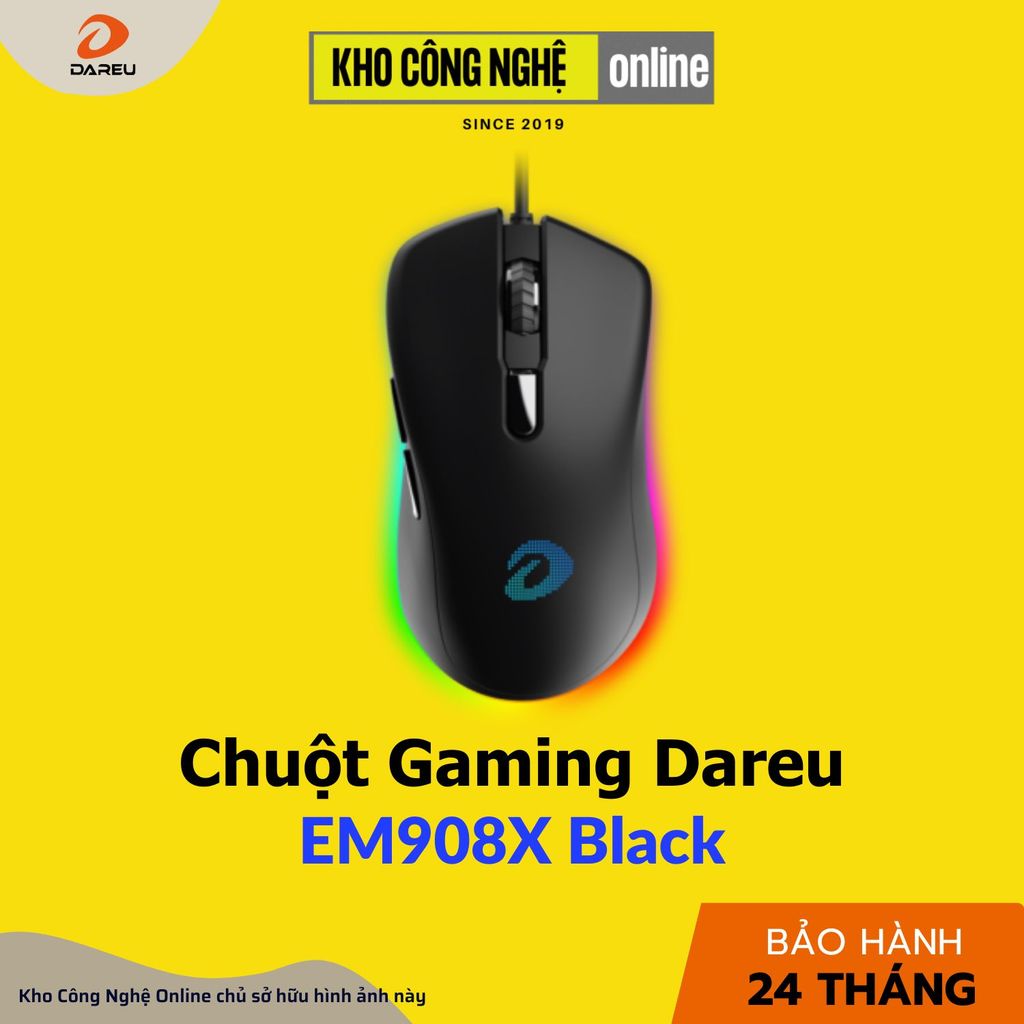 Chuột Gaming Dareu EM908X RGB (Hàng Chính Hãng)
