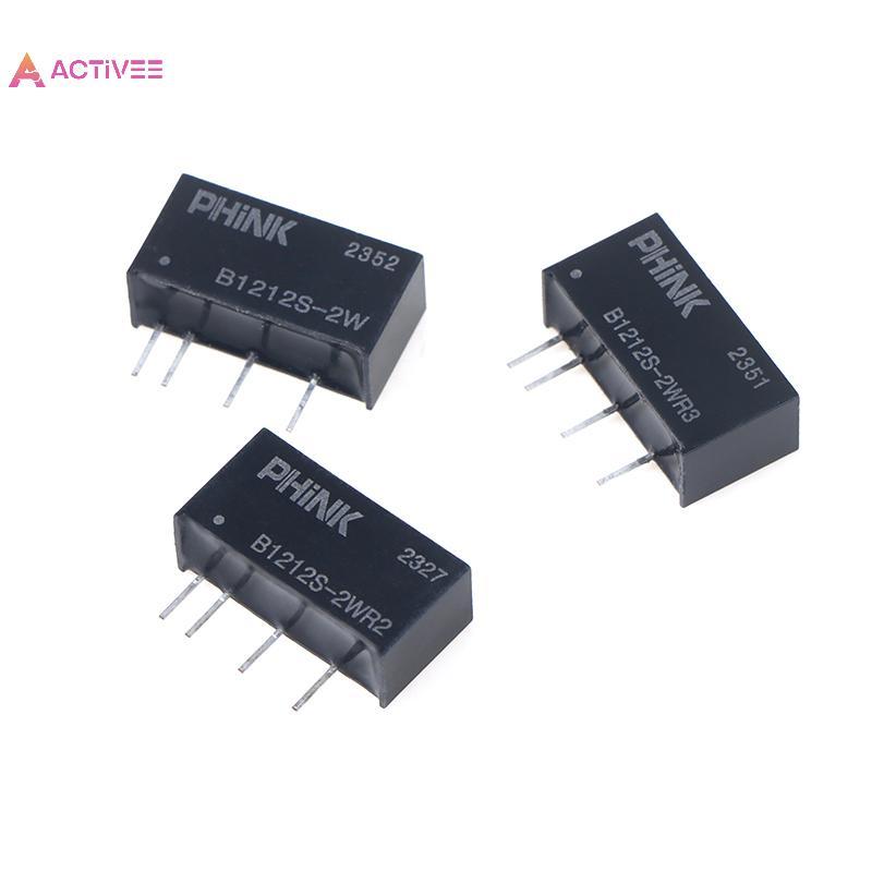 < Activee > Đen B1212S-2W B1212S-2WR2 / R3 12V Đến 12V DC-DC Mô-đun nguồn cách ly Bảo vệ ngắn mạch P