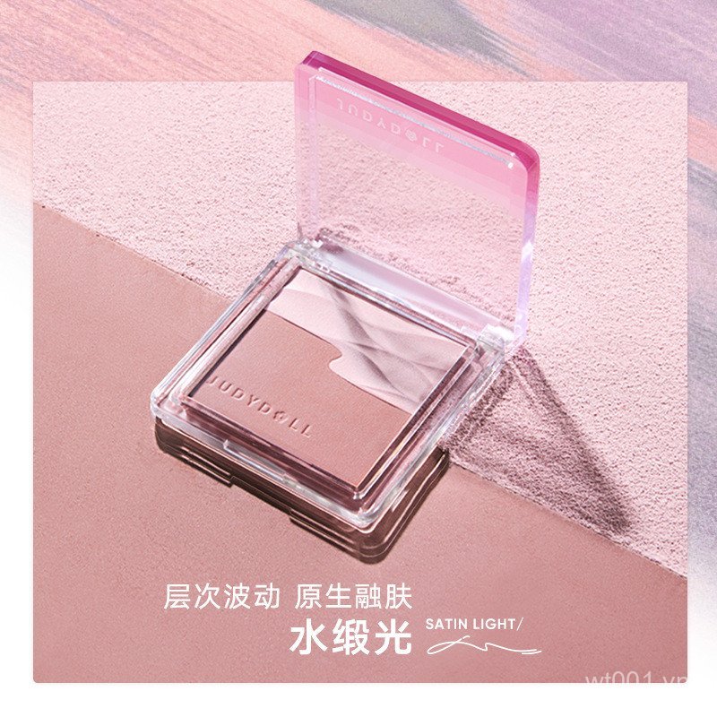 [Hàng có sẵn Chính hãng] Judydoll Judydoll Water Satin Blush Bảng má hồng hai màu 02 Bột sóng nước M