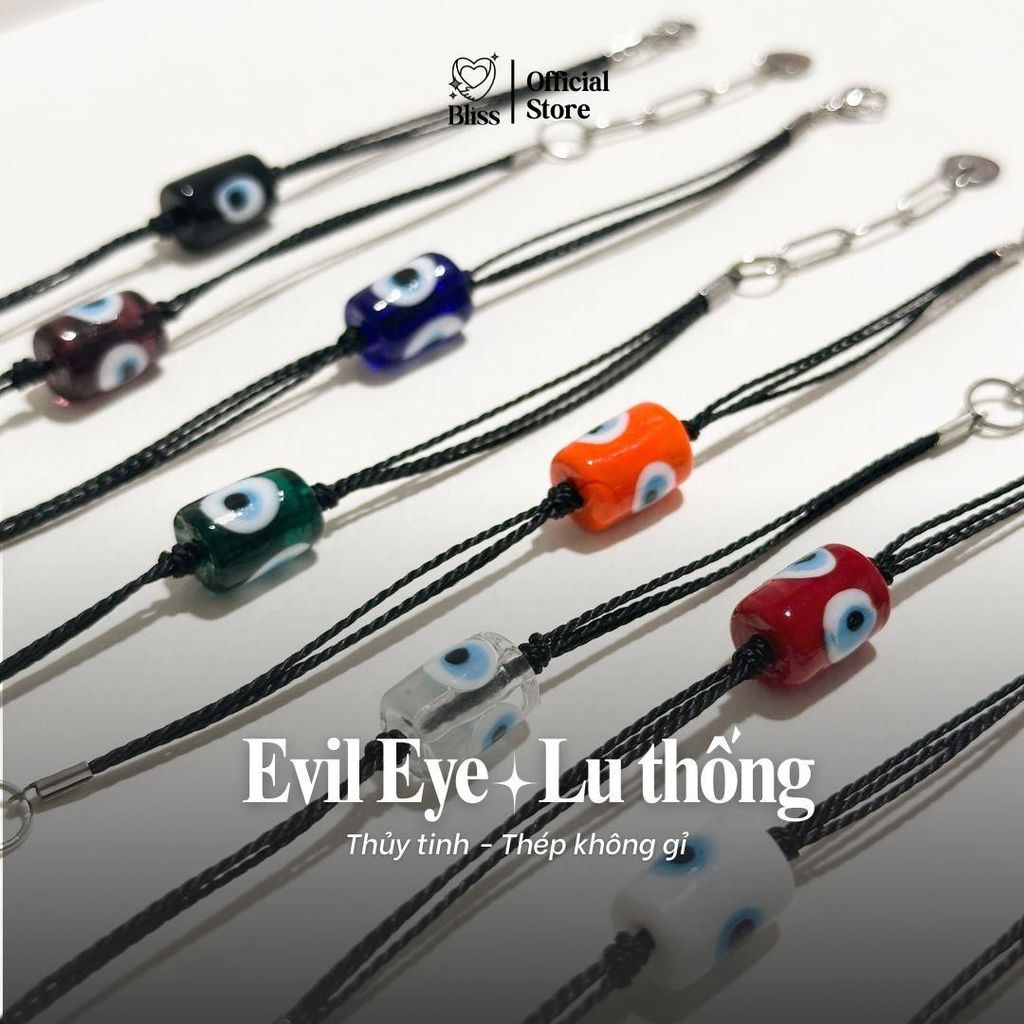 [Độc quyền - BST BẬT AURA] Vòng tay Lu thống Evil eye dây wax daily-wear unisex Bliss Accessories