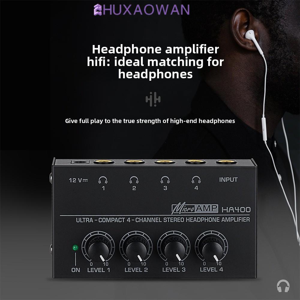 Bộ khuếch đại 4 kênh ZHUXAOWAN HA400, Bộ khuếch đại âm thanh siêu nhỏ HA400 đầu ra âm thanh nổi 4 đầ