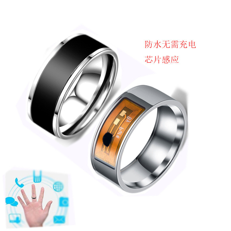Công nghệ gương chéo Thép không gỉ Nhẫn thông minh Trang sức nfc Nhẫn thông minh Trang sức Nam Kiểm 