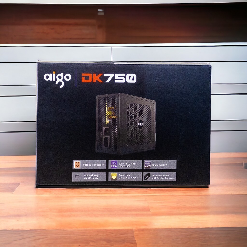 BỘ NGUỒN MÁY TÍNH AIGO MODEL DK750 750W, APFC, 85+ EFICIENCY