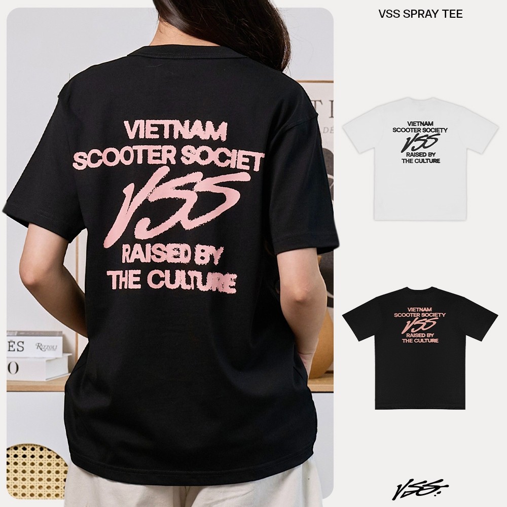 Áo Thun Nam Nữ VSS Chính Hãng Vải Cotton 2 Chiều Mềm Mại Form Rộng Hình In Lụa Việt Nam 2 Màu- VAT21