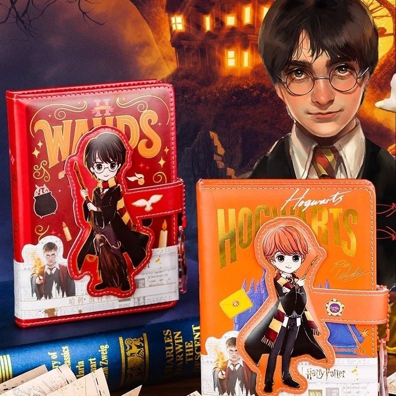 2025 Sản phẩm mới Harry Potter Sổ tay HarryPotter Ngoại vi HarryPotter Khóa từ tính Châu Âu Retro Gi