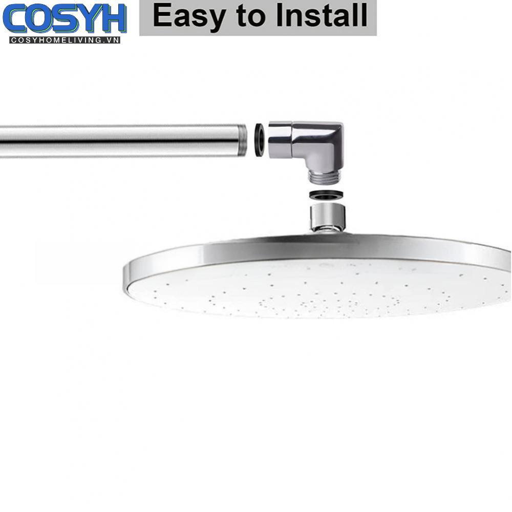 <cosyh>Shower Elbow 90 Degrees Copper Material Easy Installation Insert Washer