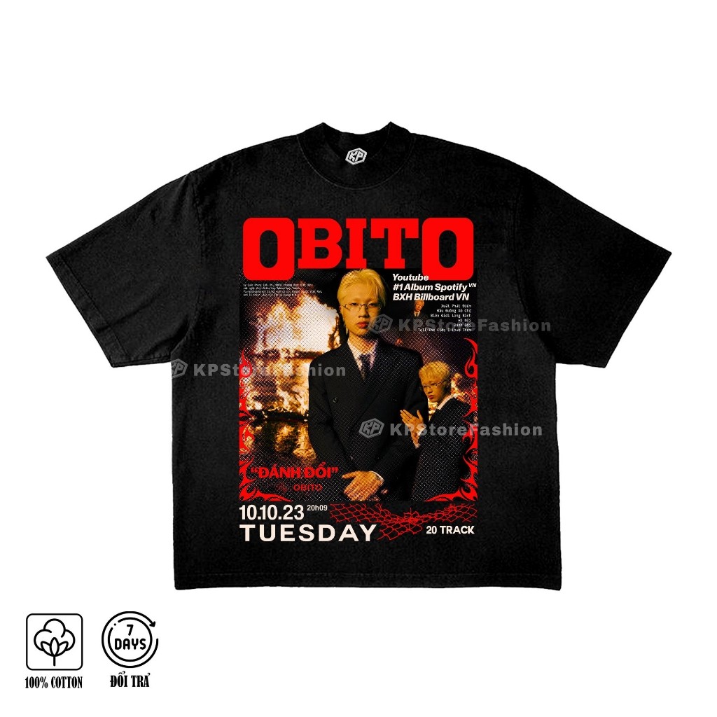 Áo thun " Đánh Đổi " Rapper Obito - Áo thun Unisex cho Nam và Nữ - áo phông tay lỡ cổ tròn chất cott