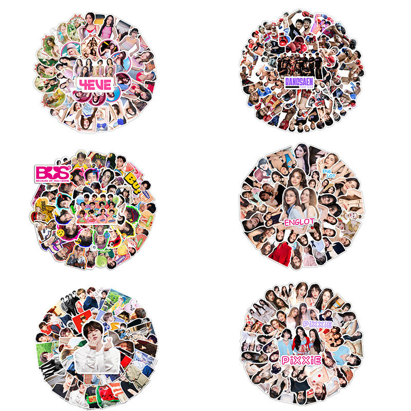 Taix Taixing Aidou Hàng Hóa Sổ Tay Miếng Dán 4EVE BUS BANGSEEN ENGLOT Ngôi Sao DIY Sáng Tạo Miếng Dá