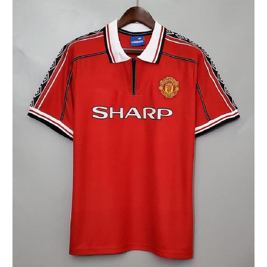 98-99 MU Home Red Retro Soccer Jersey Bóng đá