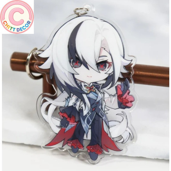 Arlecchino Keychain - Genshin Impact Acrylic Charm - chit