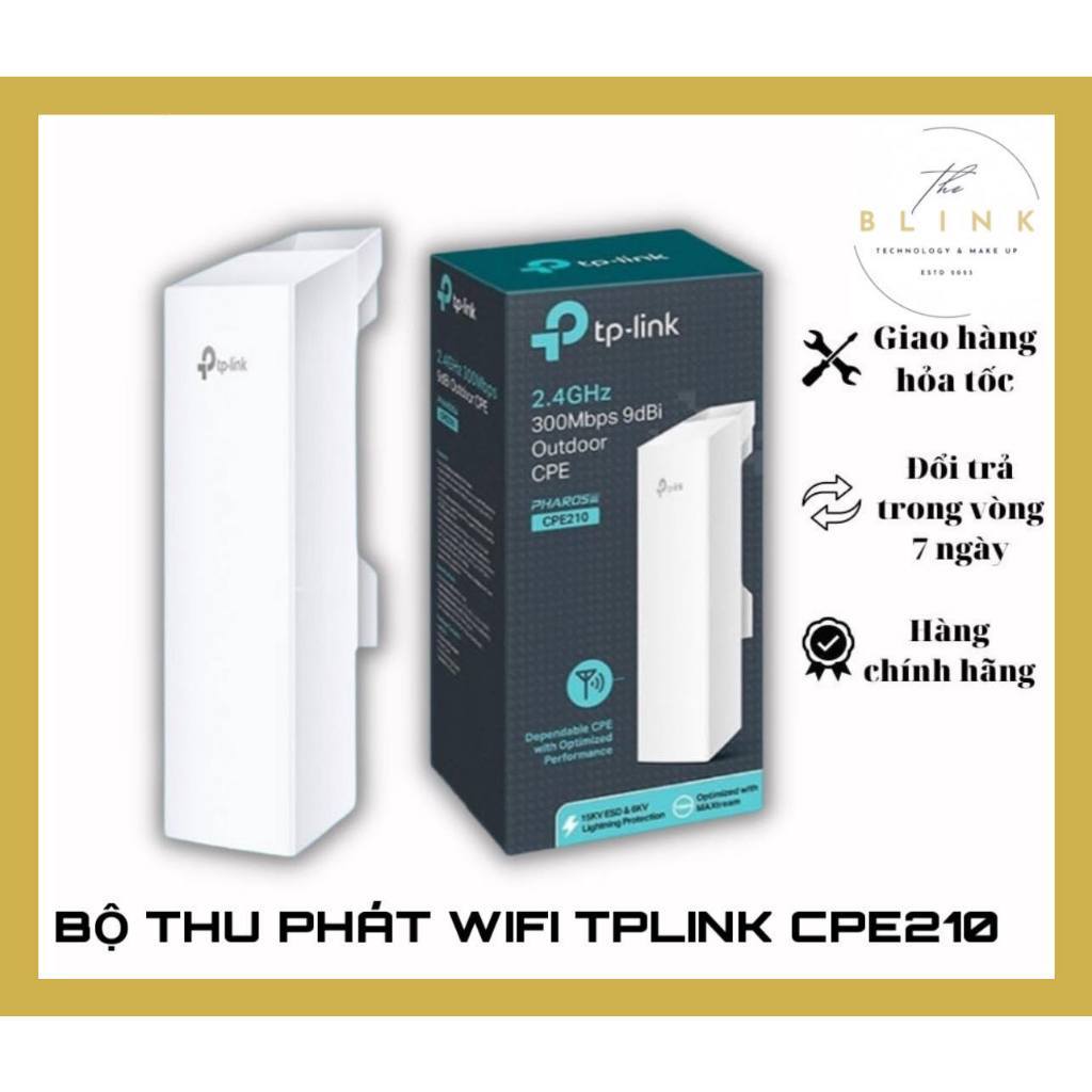 Bộ Thu Phát Wifi TP-LINK CPE210 Ngoài Trời 9dBi Tốc Độ 300Mbps Băng Tần 2.4GHz