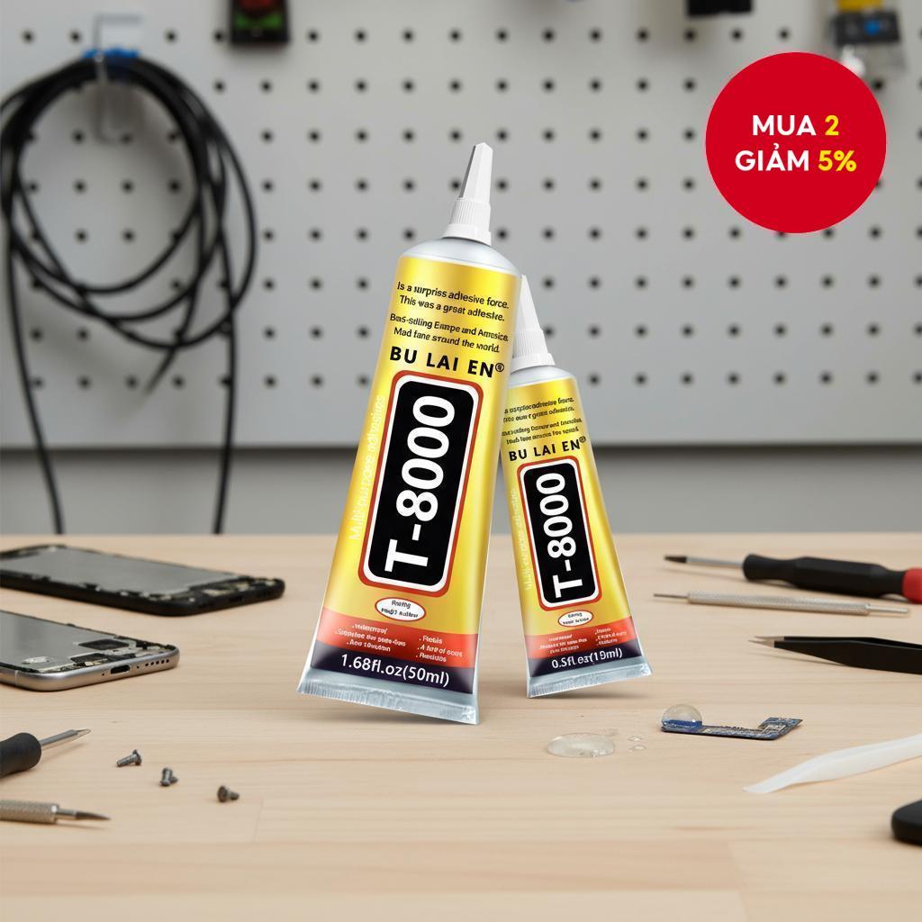 T8000 Keo Dán Đa Năng | Keo Đen Sửa Màn Hình Điện Thoại GAM LCD Ốp Lưng DIY