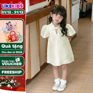 Đầm váy cao cấp cho bé gái kiểu dáng KHOÉT NƠ T57 - LikeKids