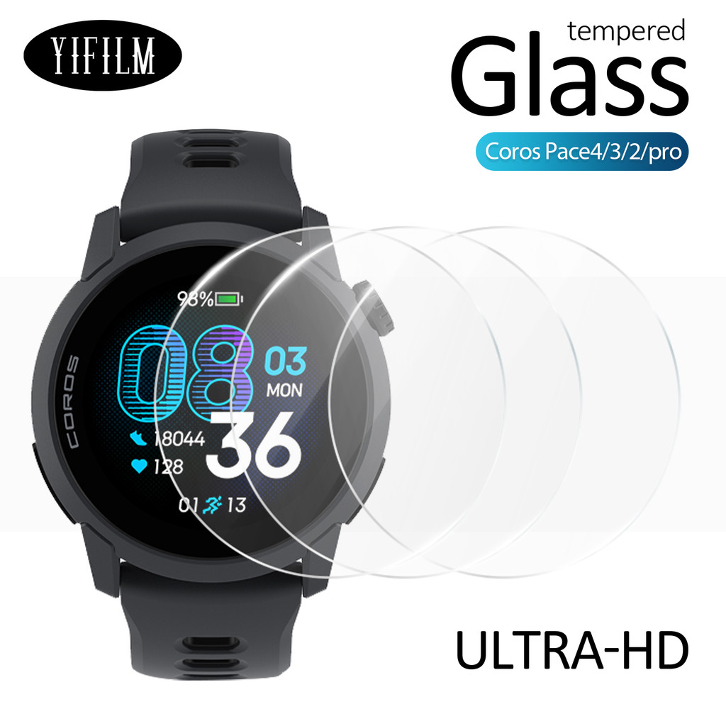 2 / 5 Chiếc 2.5D HD Kính Trong Suốt Cho Coros Pace 4 3 PRO Smartwatch 9H Kính Cường Lực Bảo Vệ Màn Hình Phim Chống Trầy Xước Cho Coros Pace2