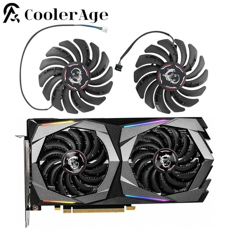 Quạt Card Video Cho ​Quạt thay thế Card đồ họa MSI GeForce RTX 2060 SUPER GAMING X 87MM PLD09210S12H