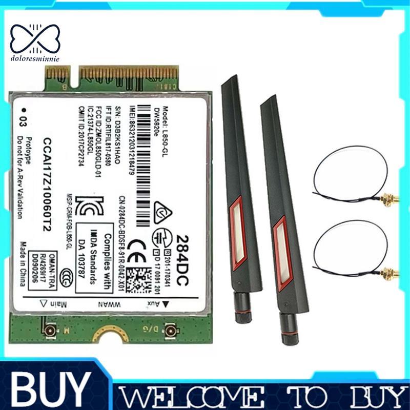 L850- DW5820e 284DC 4G LTE / WCDMA Thẻ mạng không dây Notebook 3500 5400 với Ăng-ten 2X10DB 0284DC M