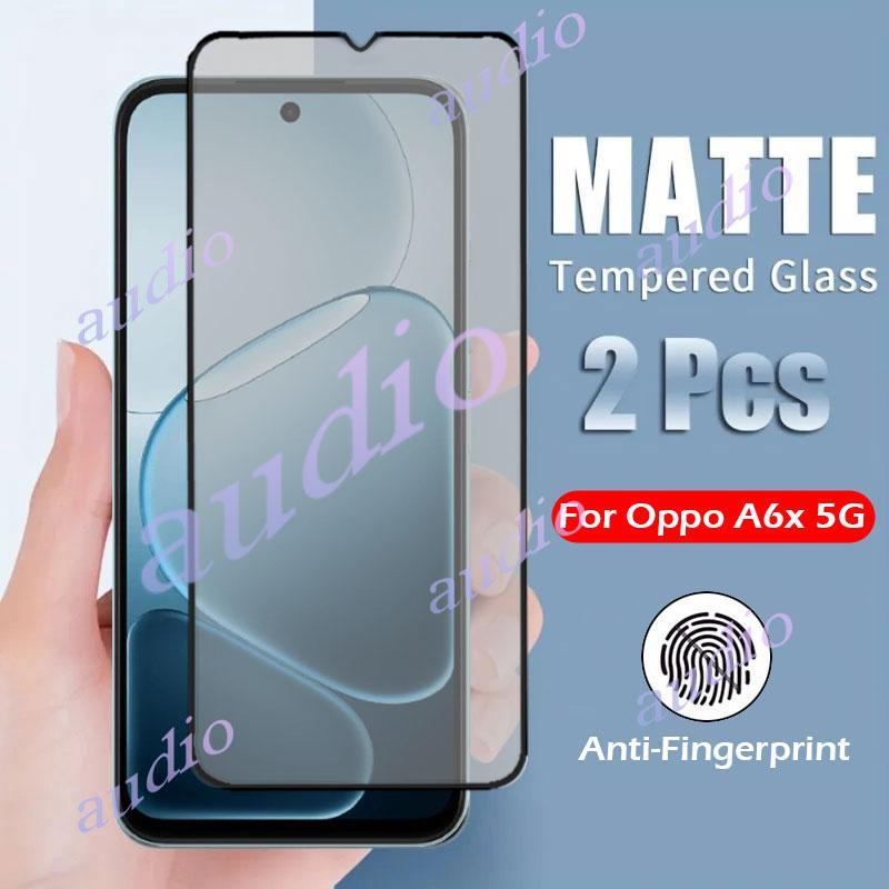 OPPO A6x 5G Full Cover Kính cường lực mờ cho Oppo A6x A6X OppoA6x 5G 4G Phim bảo vệ màn hình mờ chốn