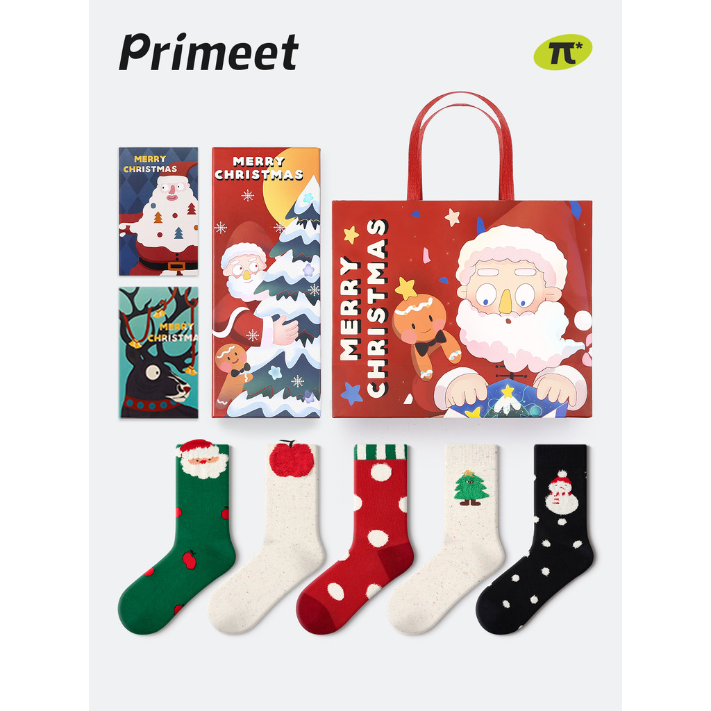 Pami Tất Nữ Thu Đông Cotton - Hoạt Hình Dễ Thương Cho Giáng Sinh