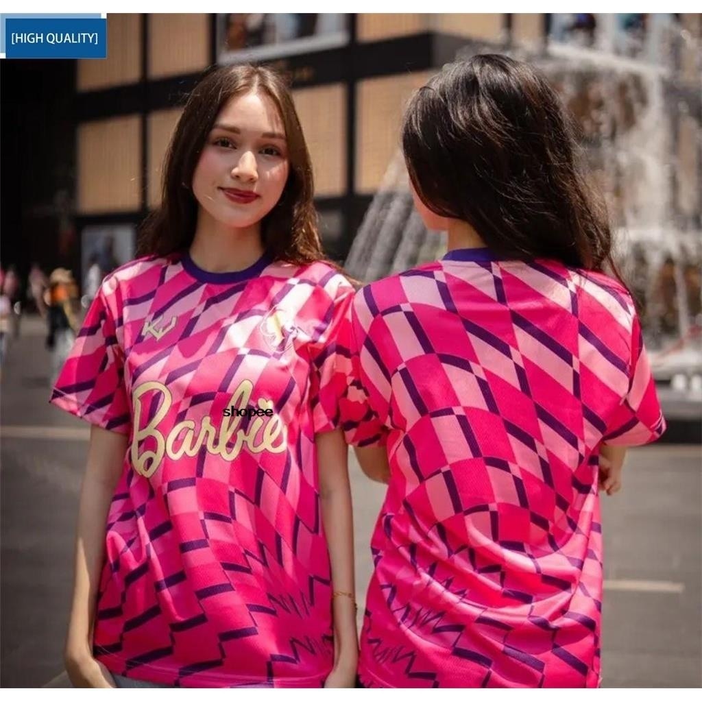 2025 Mới Barbie Girl Sweet Jersey Nữ Sinh Viên Barbie Jersey VIRAL Jersey Dòng Giới Hạn Nữ Hợp Thời 