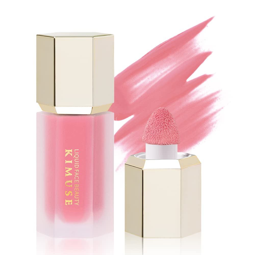 KIMUSE Liquid Blush, Kem má hồng mềm, má hồng dạng lỏng cho má hồng, má hồng sắc tố dài, chống thấm 