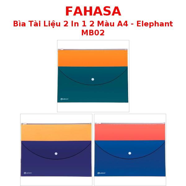 Bìa Tài Liệu 2 In 1 2 Màu A4 - Elephant MB02