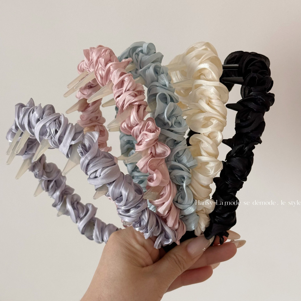 Kepp tóc băng đô thiết kế mới với vải cuộn dây răng, thời trang và chắc chắn.