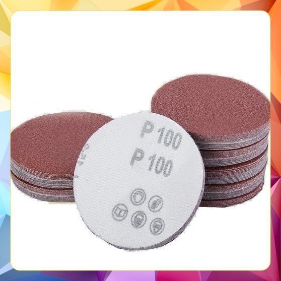 Combo 10 tấm giấy nhám tròn tự dính 125mm độ nhám P40 - P320, Giấy ráp đánh bóng gỗ, sắt, kim loại