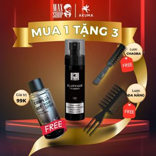   MUA 1 TẶNG 3  Chai xịt bồng bềnh làm phồng tóc AKUMA Fluffy Hair 120ml hỗ trợ tạo kiểu giữ nếp tóc 