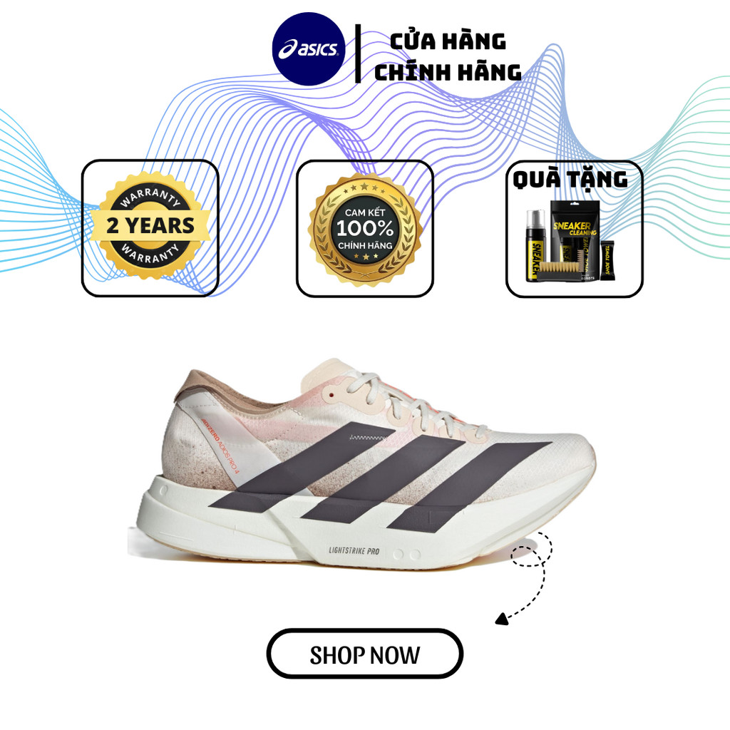 Giày Pickleball Chạy Bộ Adizero Adios Pro 4 ‘White’ JR6367 Chính Hãng , Giày Thể Thao Nam Nữ Bảo Hàn