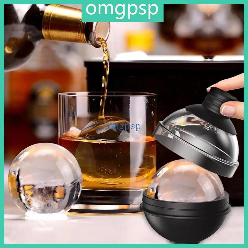 OMG 2 Khay Đá Silicon Với Thiết Kế Công Thái Học Khuôn Đá Lớn Cho Whisky Và Cocktail Sử Dụng