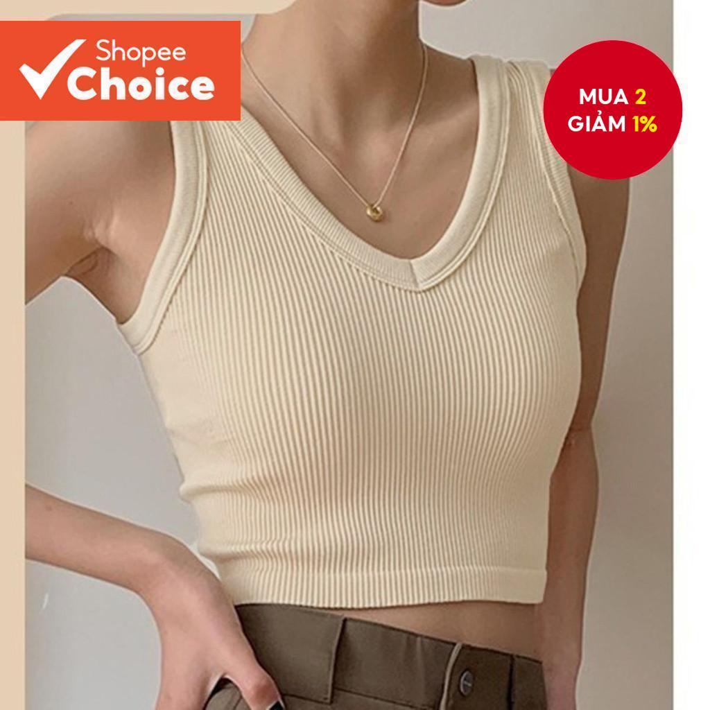 NS40-DEC23-B-Áo tank top cổ chữ V khoét rốn-TKNS40BX085