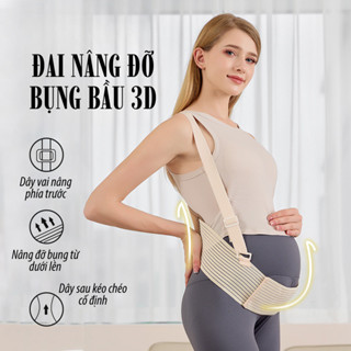 Đai Đỡ Bụng Bầu 3D Co Giãn Tốt, Giảm Đau Lưng, Nâng Đỡ Bụng Cho Mẹ Bầu An Toàn