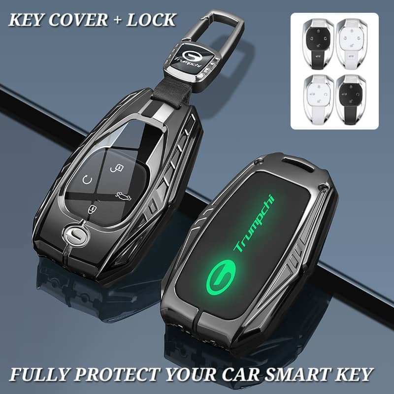 Dạ Quang Trumpchi Silicon Hợp Kim Kẽm Chìa Khóa Ô Tô Thông Minh Fob Bao Dây Xích Vỏ Từ Xa Móc Khóa C