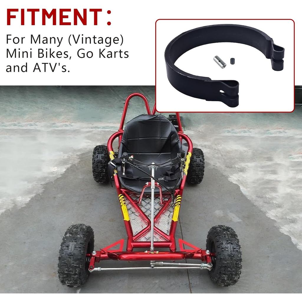 Go Kart Xe Đạp Mini 4.5 "Dây Phanh Đen Go Kart Phanh Bộ 4 1 / 2" Cho Go-Cart ATV Xe Đạp Mini Phanh T