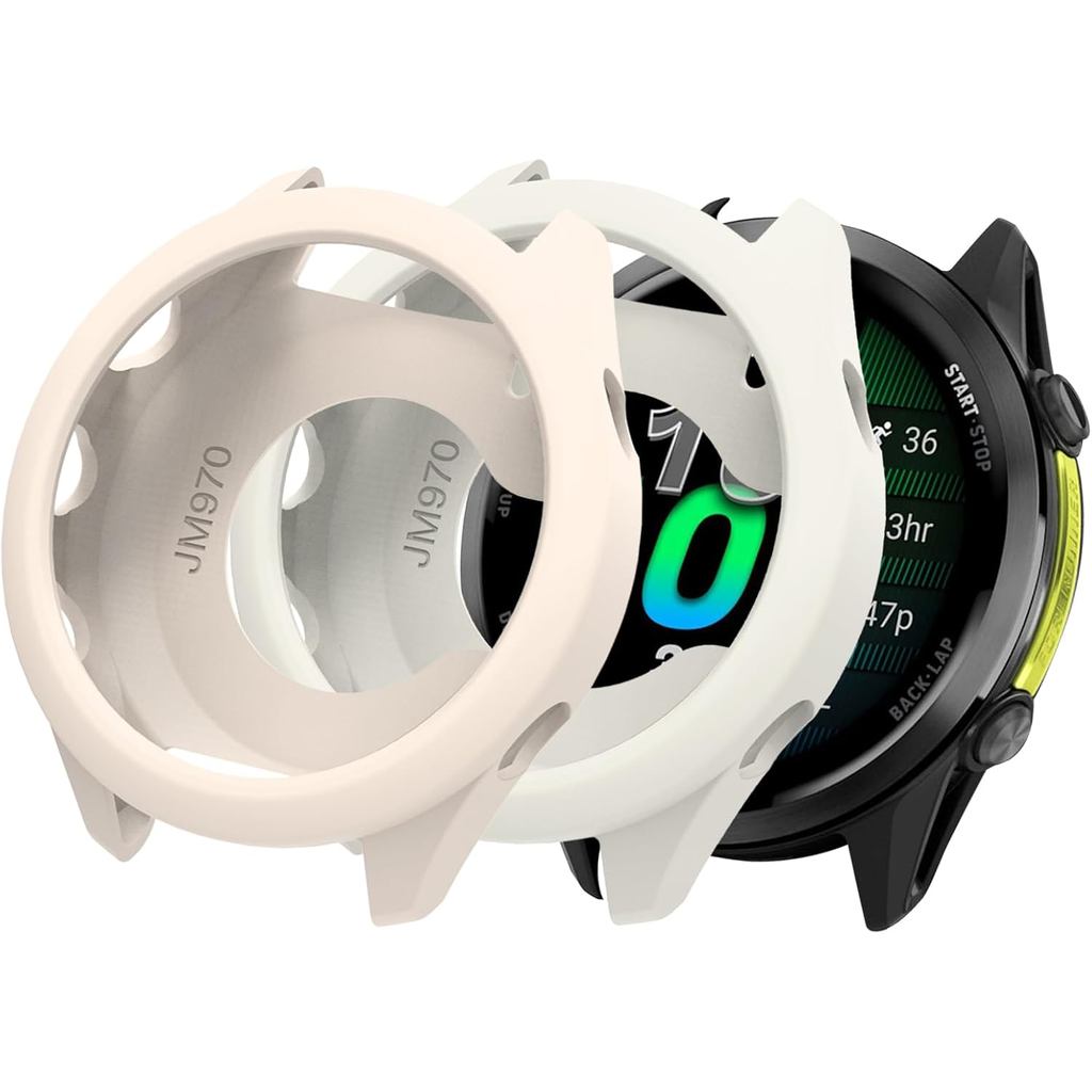 (2 Gói) Dành Cho Đồng Hồ Thông Minh Chạy Bộ Garmin Forerunner 970, Silicon Mềm Mỏng Nhẹ Ốp Lưng Bảo 