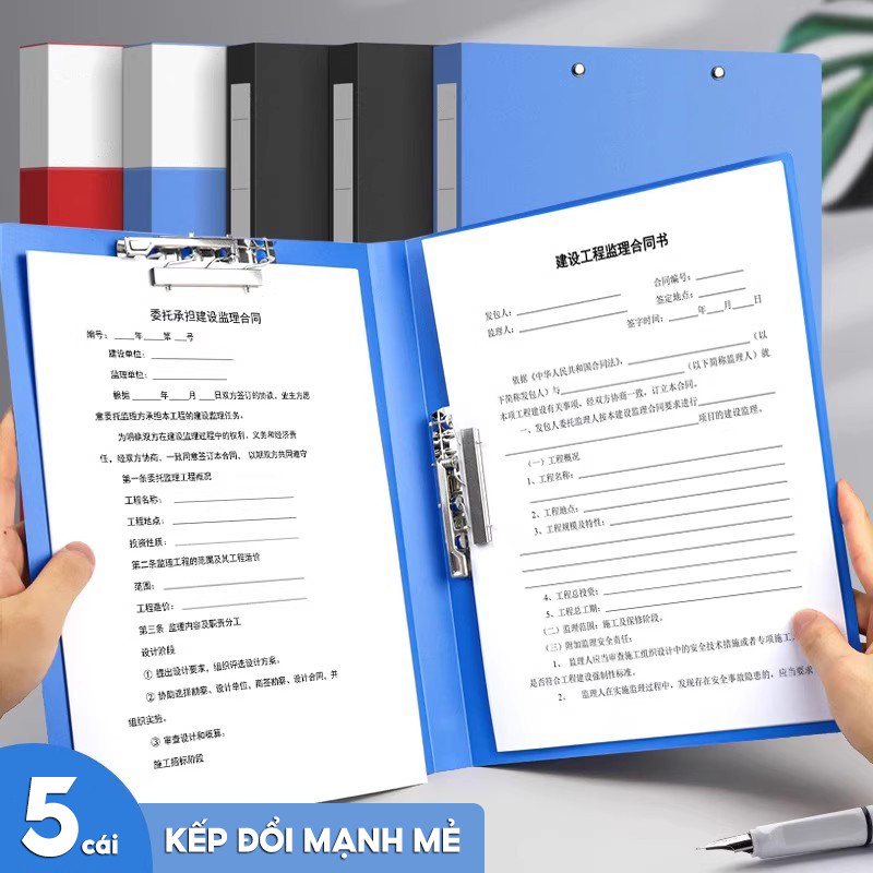 Bìa kẹp tài liệu a4 văn phòng phẩm 2 mặt kẹp giấy file kẹp hồ sơ giá rẻ trình ký đơn đôi, bìa đựng t