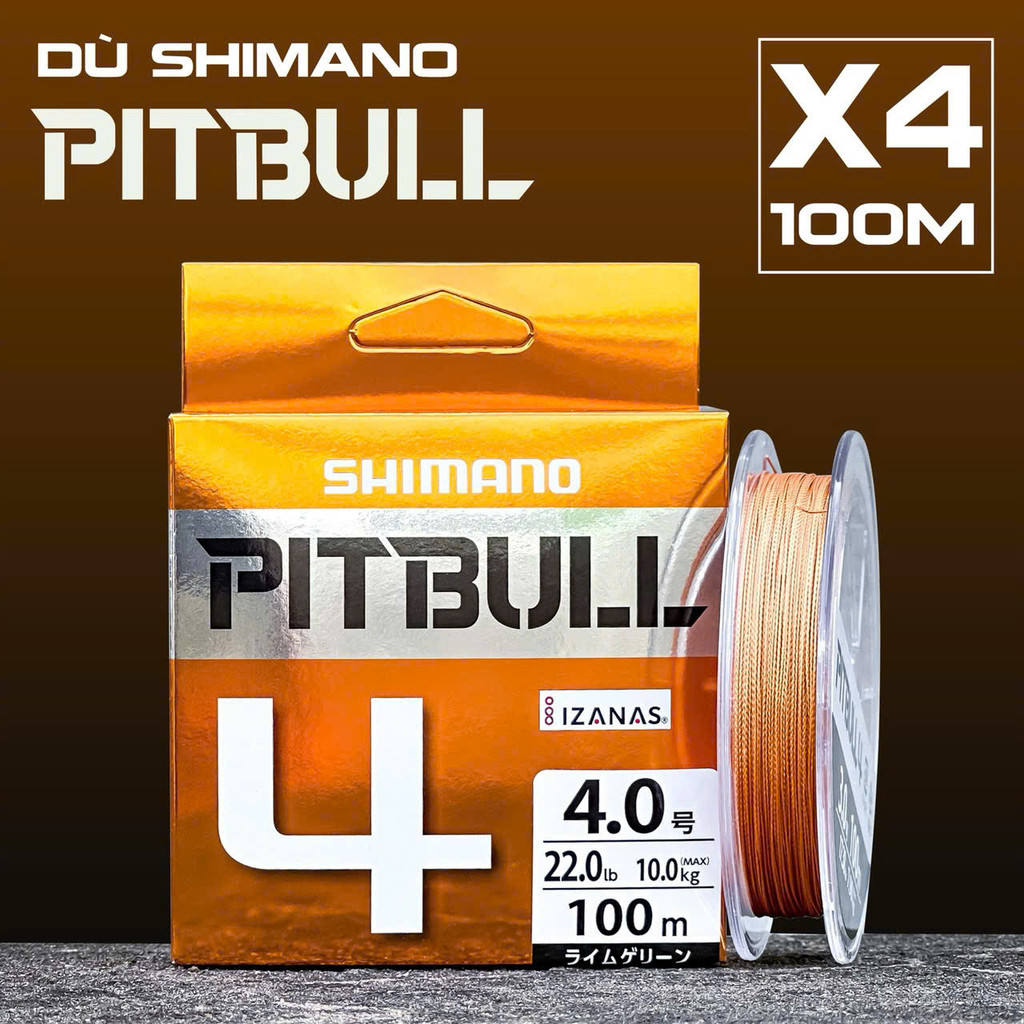 [ Pitbull x4 100m ] Dây Dù Câu Cá PE SHIMANO ( PILLBULL ) X4 - 100m