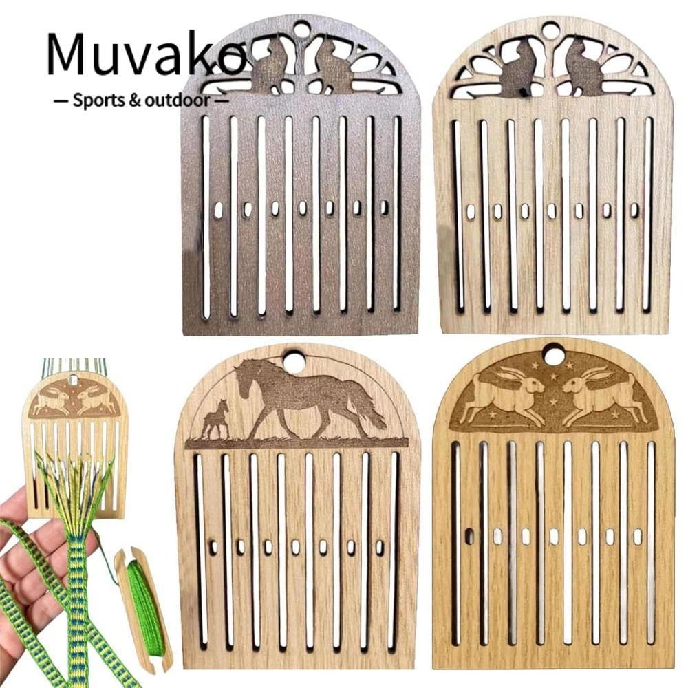 Bộ dụng cụ dệt Huddle cứng MUVAKO, Bộ dụng cụ dệt lưng thiết kế di động cỡ nhỏ, Bộ dụng cụ DIY Bộ dụ