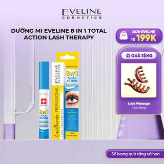  Tinh chất dưỡng mi Eveline 8 In 1 Total Action Lash Therapy làm dày và dài mi 10ml 