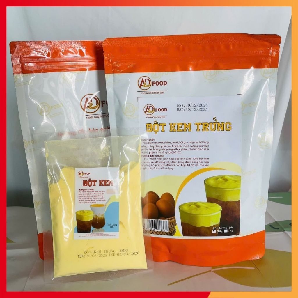 Bột kem trứng AD FOOD TÚI 50G Hương Thơm Ngọt của Kem Trứng - LUKEN SHOP