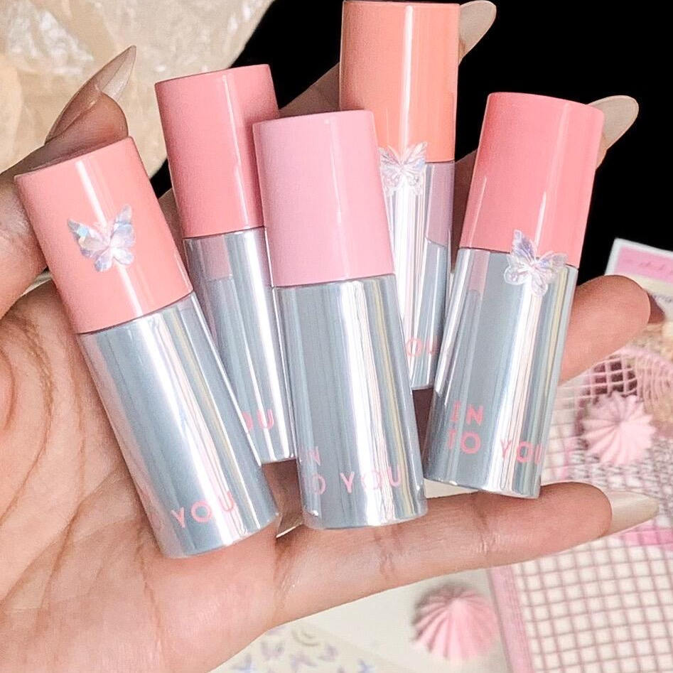 Into you Air Lip Mud Thin Matte Soft Matte Velvet Lip Glaze Nâng cấp Son môi mờ thế hệ thứ hai C101