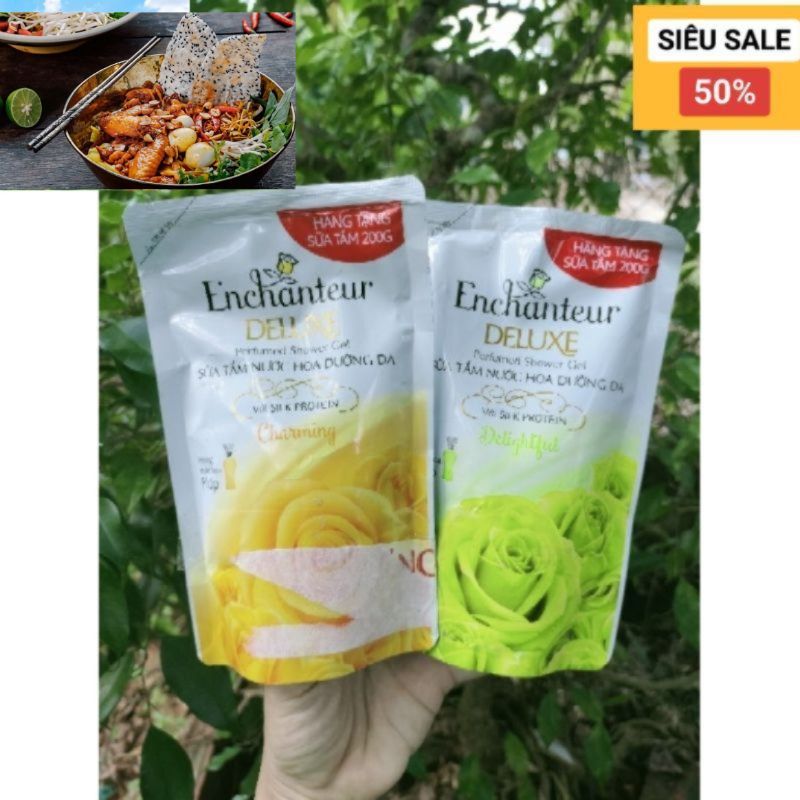 (COMBO 2 TÚI) Sữa tắm Enchanteur  200 Gr - sữa tắm enchanteur Charming - sữa tắm enchanteur delightf