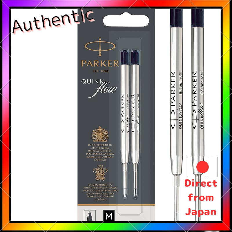PARKER Parker 1950372 Pen Refill Black Medium 2 pcs