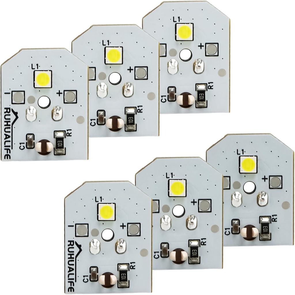 6 Chiếc Đèn LED Tủ Lạnh Bóng Đèn Tủ Lạnh Mô Đun Đèn Tủ Lạnh Tương Thích Với GE Thay Thế #: WR55X3060