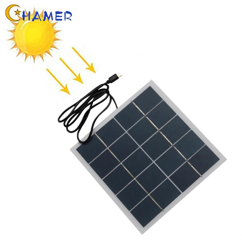 【CHAMER】4W 5V Solar Charging Panel With 3.7V-5V Polycrystalline Silicon Solar Panel【HomeLiving】